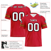 Custom Red Tampa Personalized Authentic Football Jersey FBJ02-D020256-15